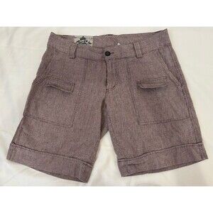 Nick & Mo Vintage Rags Brown & Beige Micro Check Mini Gingham Womens Shorts SZ 7